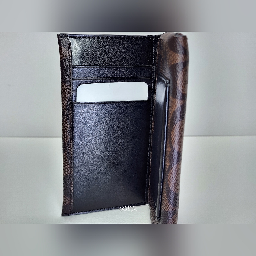 Coach Men's Leather/Coated Canvas Universal Phone Wallet *Brown/Black* NWOT - Picture 14 of 16